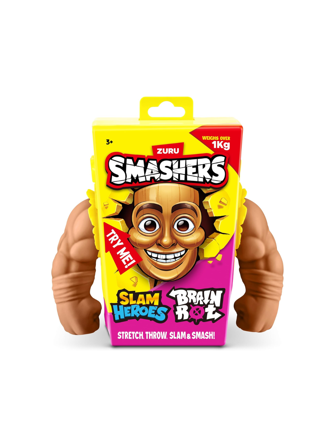 ZURU Smashers Slam Heroes Brain Rot Action Figure – Super Stretch & Slam – Assorted Characters – 74164