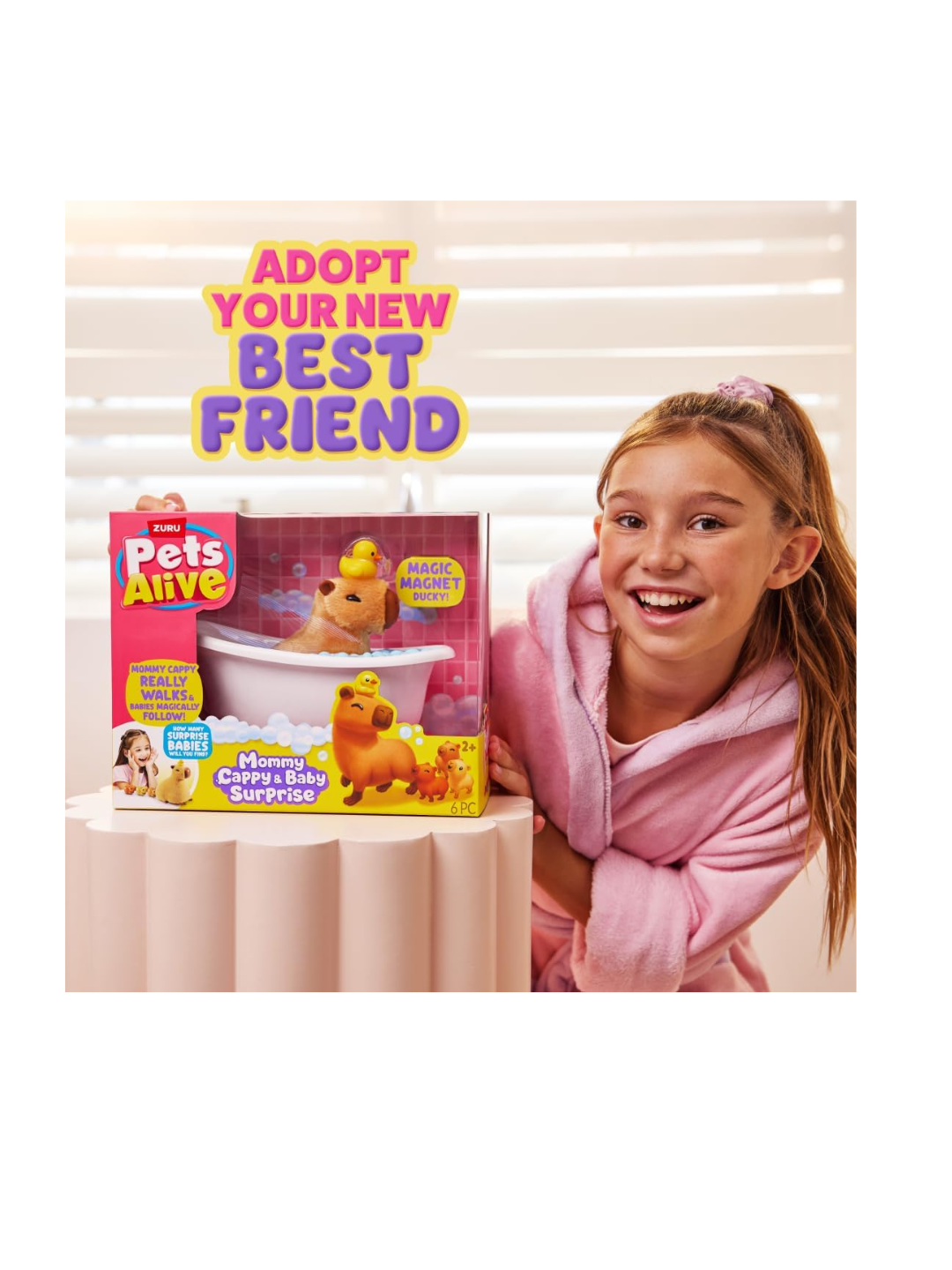 ZURU Pets Alive Mommy Capybara and Baby Surprise – Interactive Capybara Toy Set Secondary image