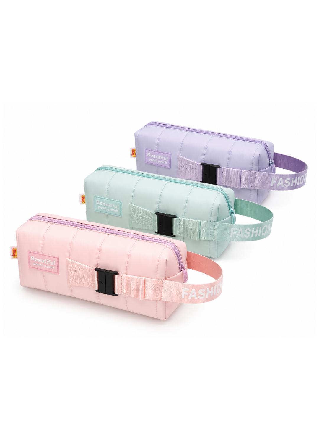 Puffy Girls Pencil Case - Assorted Colours