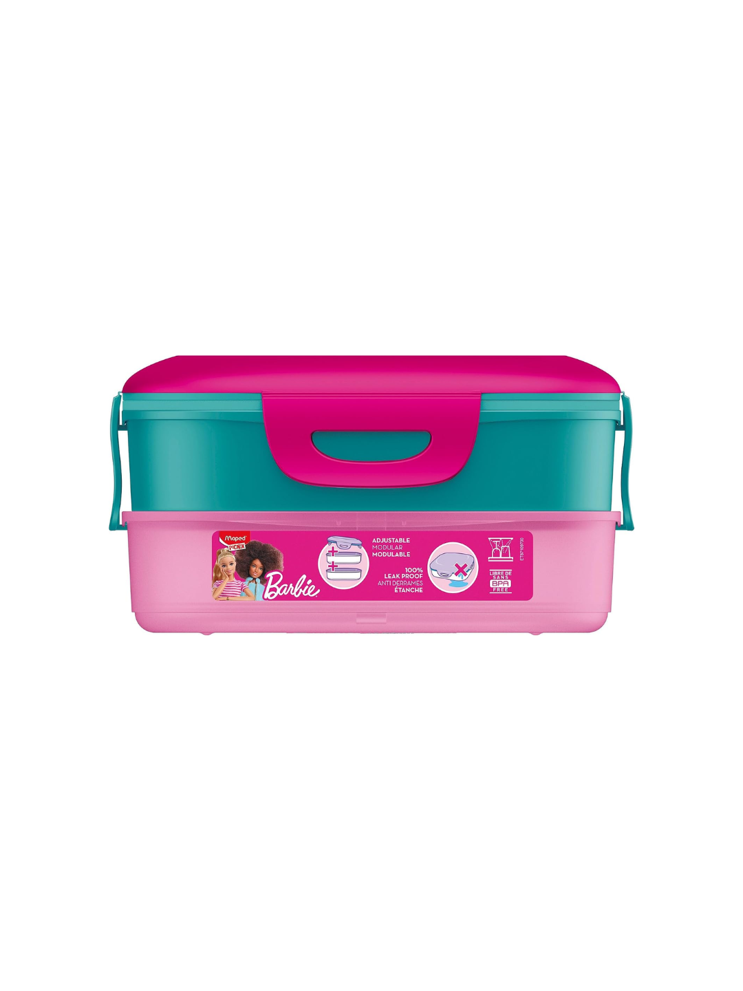 Maped Barbie 3-in-1 Picnic Concept Lunch Box for Kids – Multi-Compartment School Lunch Box, Pink Secondary image