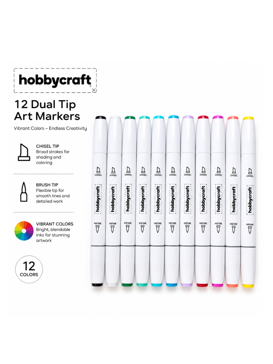 Graphic Markers – 12 Colours