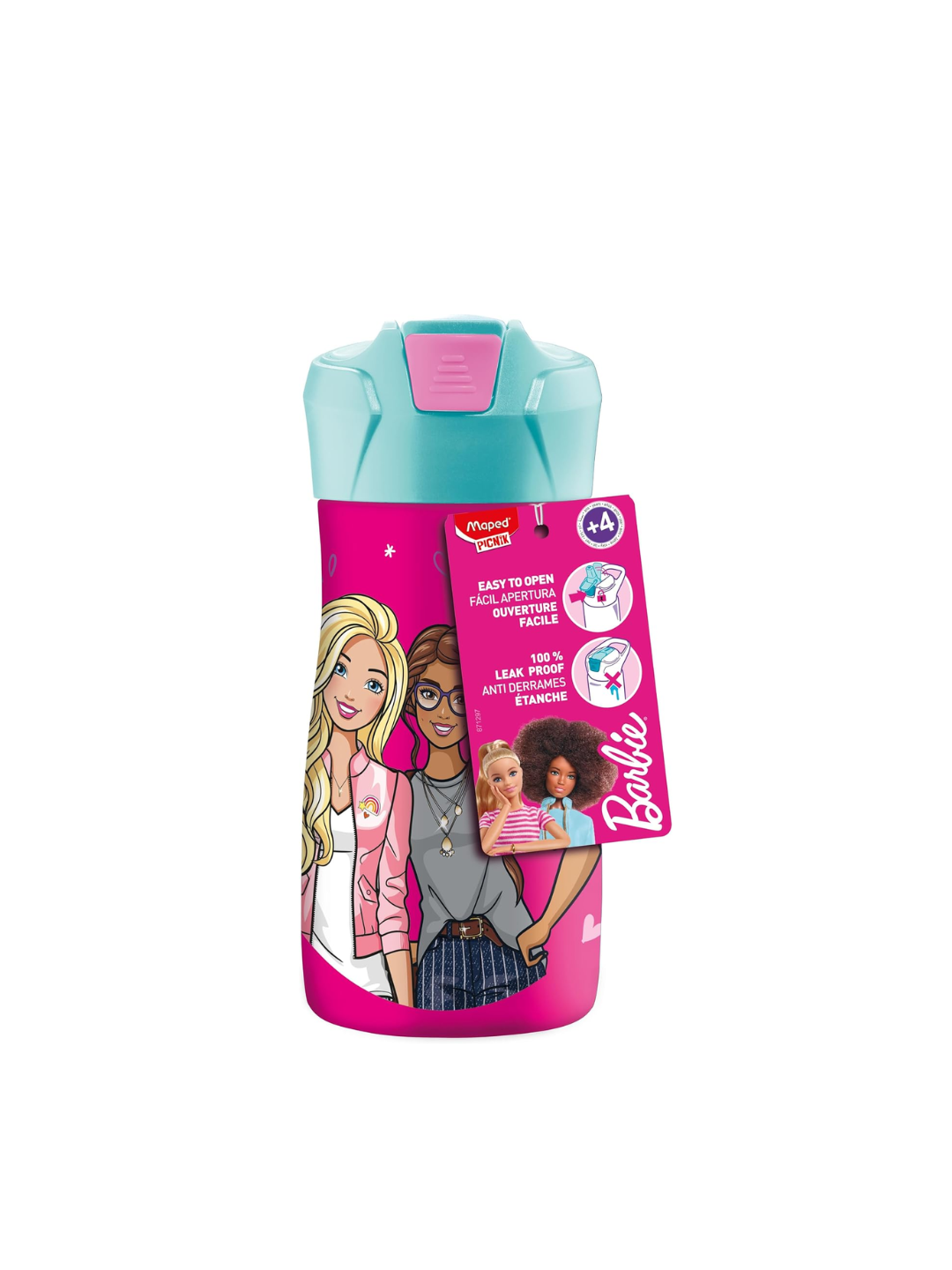 Maped Picnik Barbie Stainless Steel Water Bottle 430ml صورة ثانوية