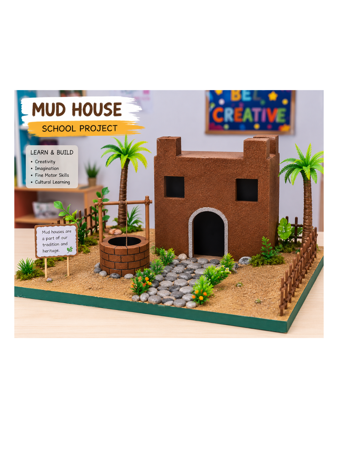 SBC Arabic Mud House Styrofoam Craft House Secondary image