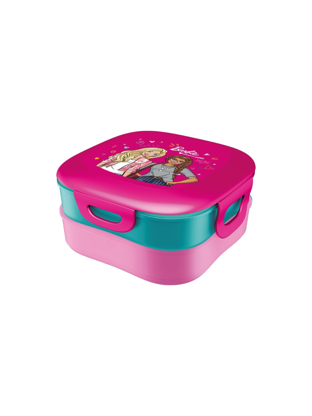 Maped Barbie 3-in-1 Picnic Concept Lunch Box for Kids – Multi-Compartment School Lunch Box, Pink