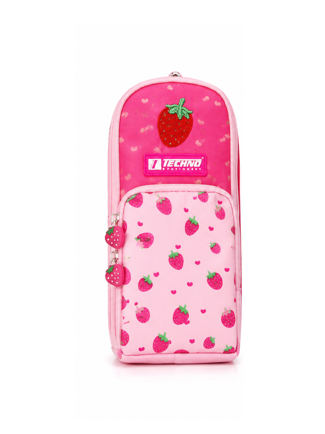 Techno Fruits Colourful Dual-Zipper Pencil Case