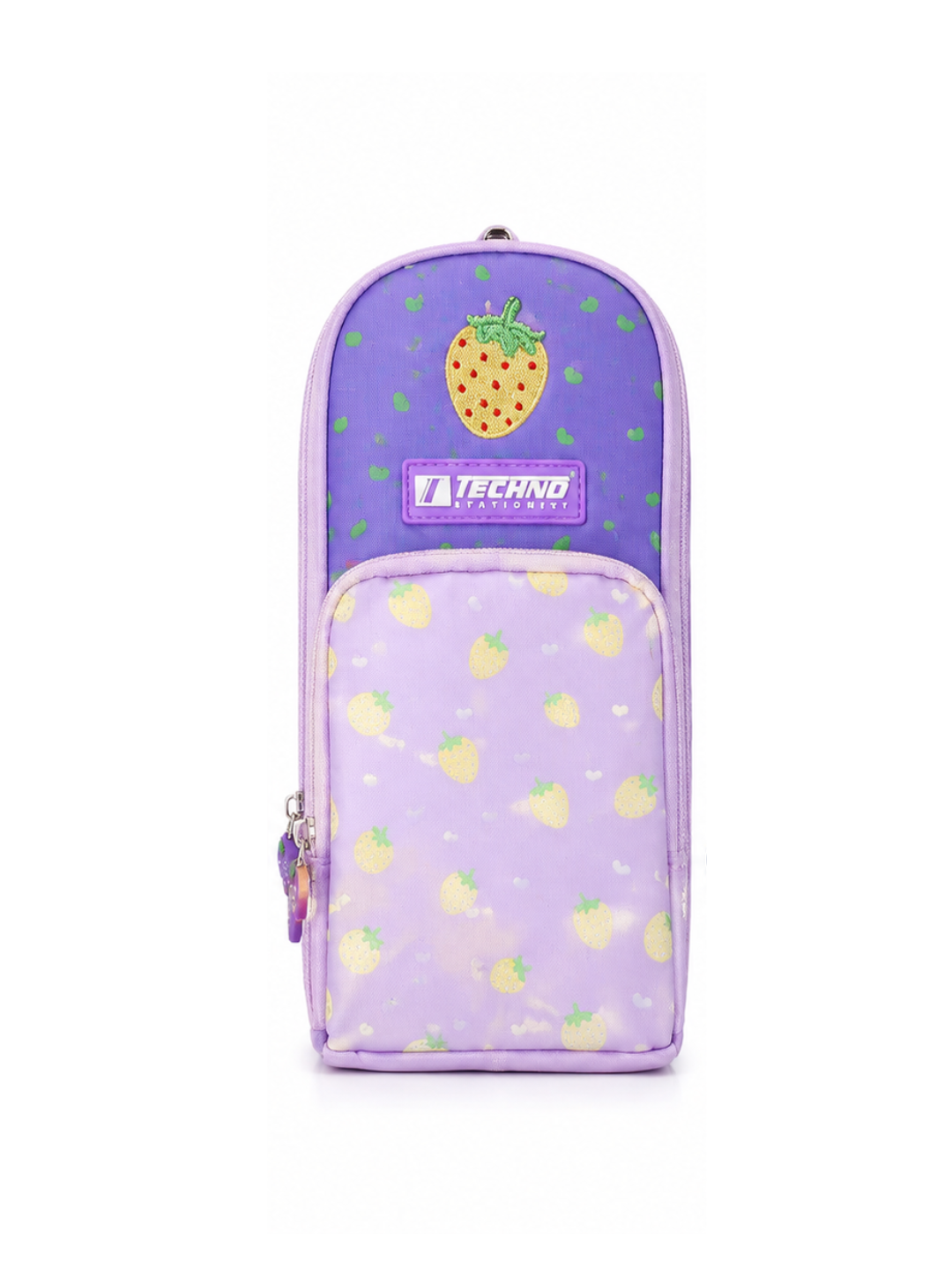 Techno Fruits Colourful Dual-Zipper Pencil Case