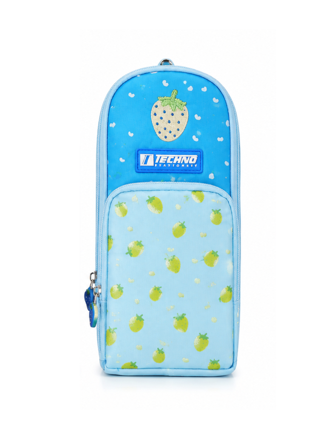 Techno Fruits Colourful Dual-Zipper Pencil Case
