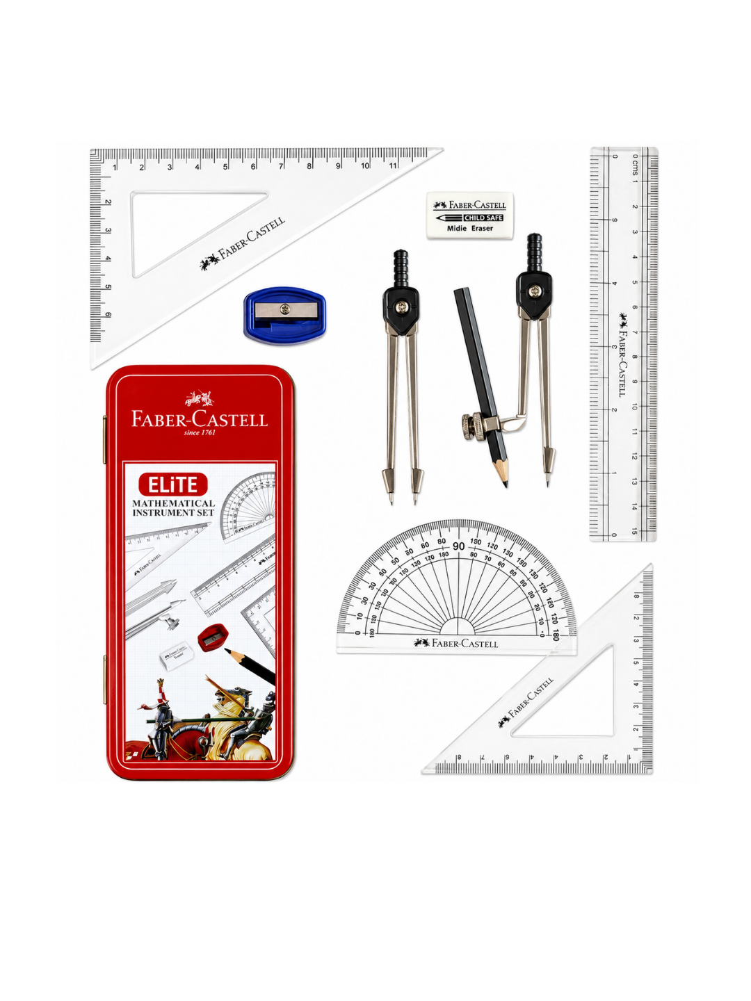 Faber-Castell Elite Mathematical Set 9 Pieces
