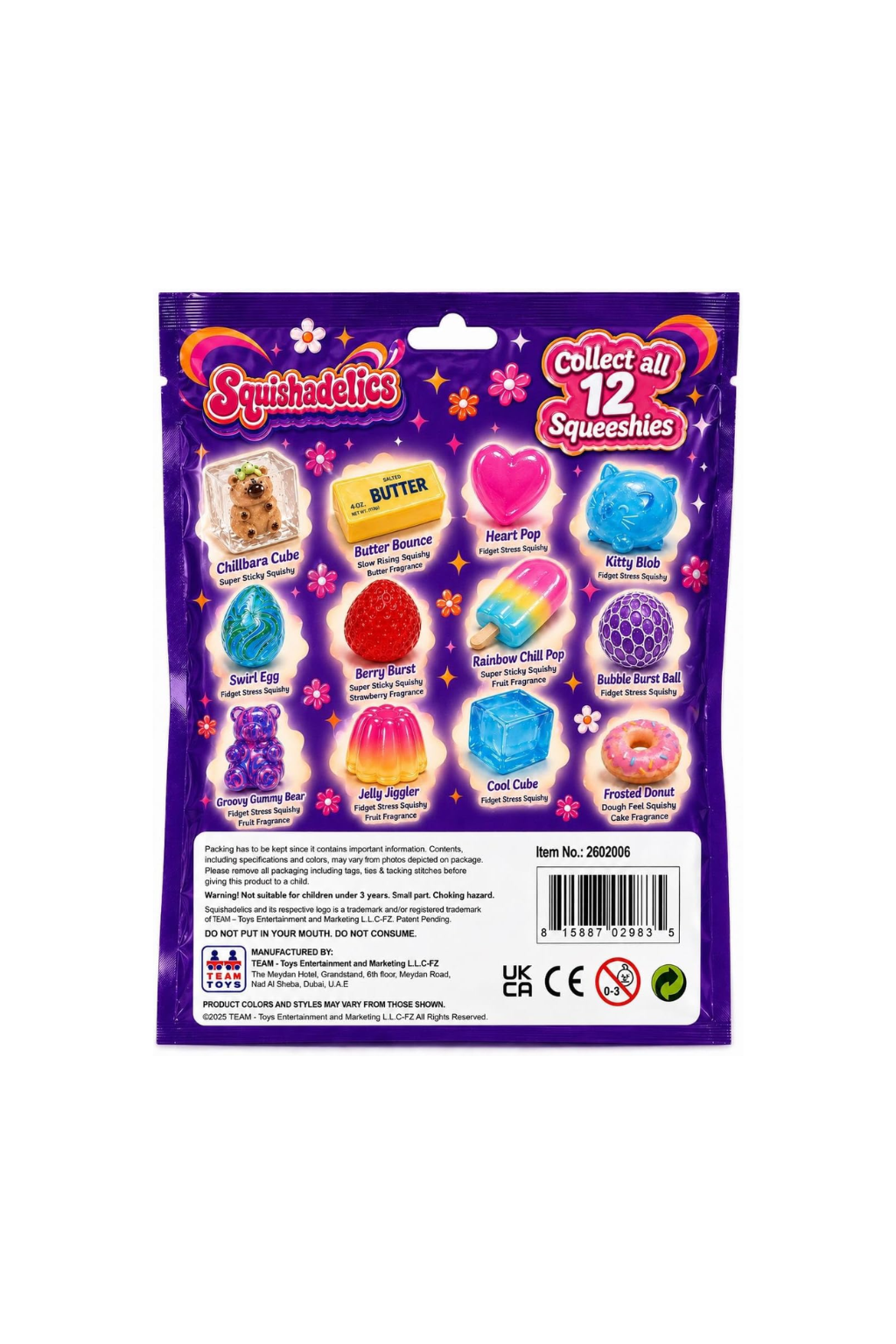 Squishadelics S1, Surprise Squishy, Styles & Colors May Vary صورة ثانوية