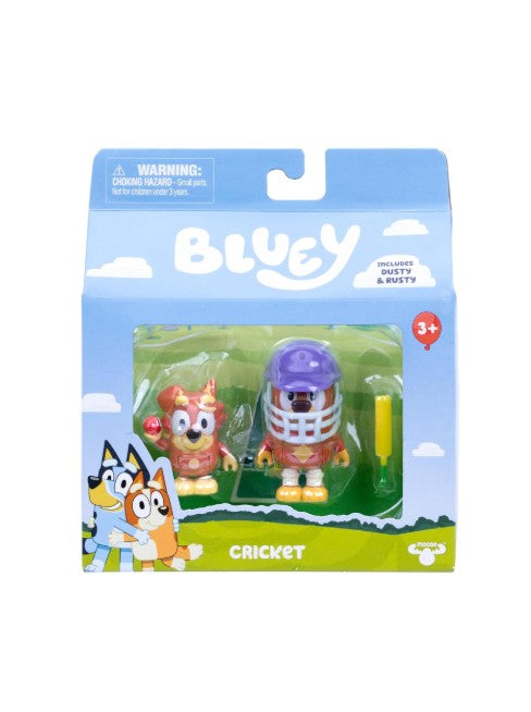 Bluey Figure 2-Pack - Cricket | Rusty &amp; Bluey Collectible Figures