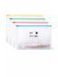 Deli A4 PVC Zip Bag – Transparent Document Storage with Assorted Colour Zips