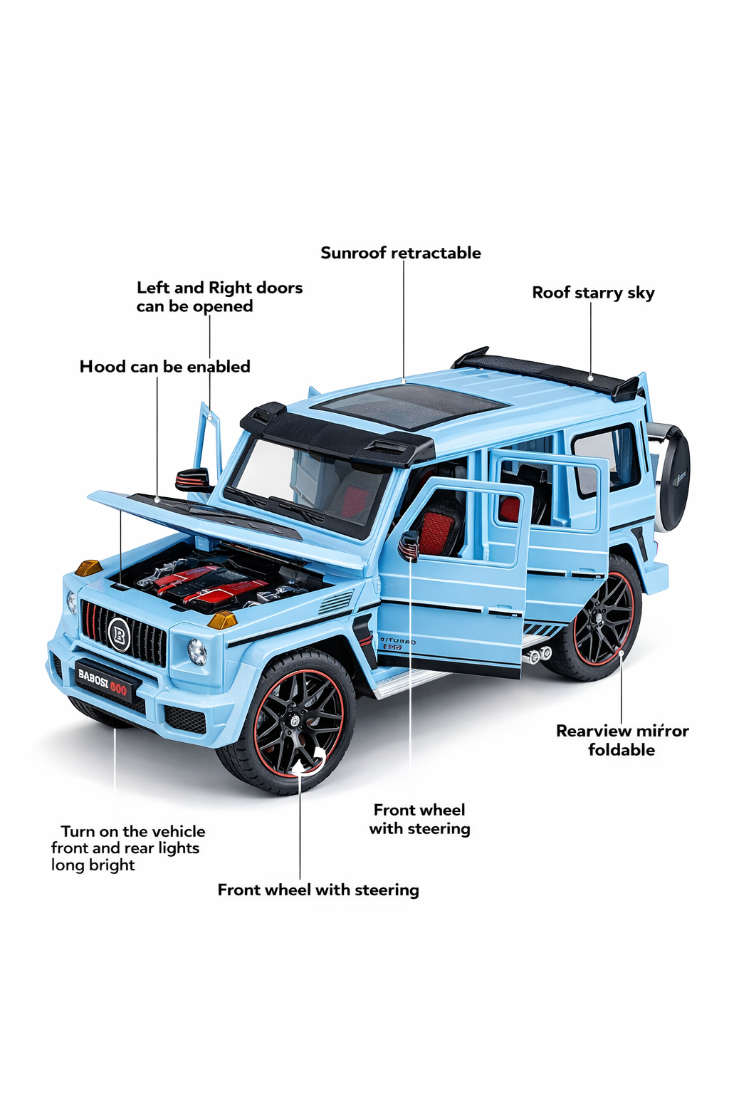 Mercedes-Benz Brabus 800 SUV Die-Cast Car 1:18 Scale