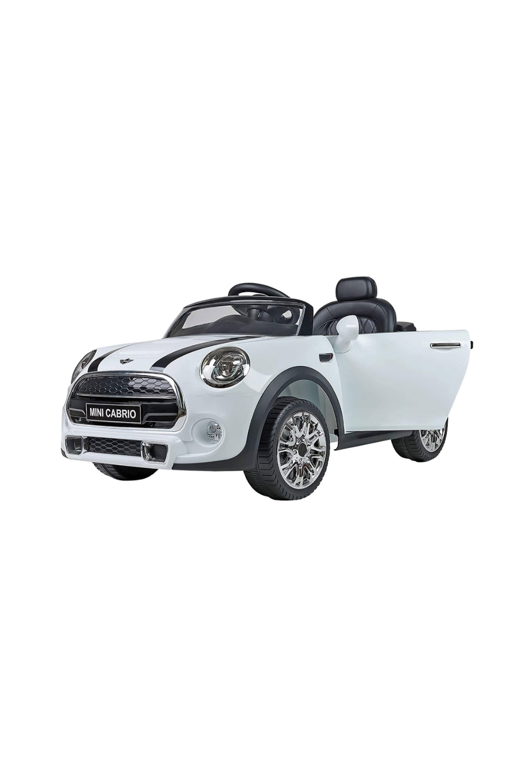 Mini Cooper White Electric Ride-On Car with Remote Control – 656R صورة ثانوية