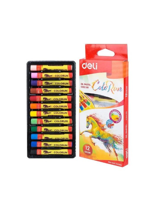 Deli Oil Pastel 12 Colors Assorted EC20200