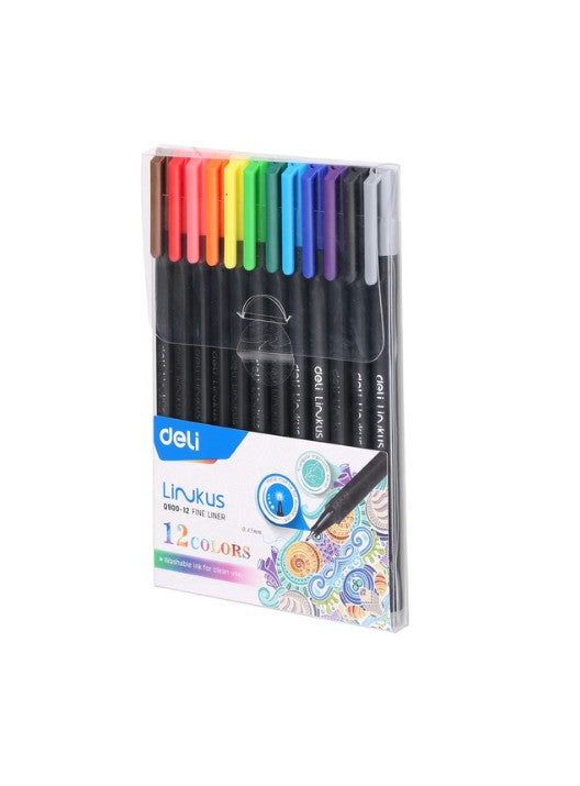 Deli Linkus 12 Color Markers – Vibrant Washable Coloring Pens for Kids Secondary image