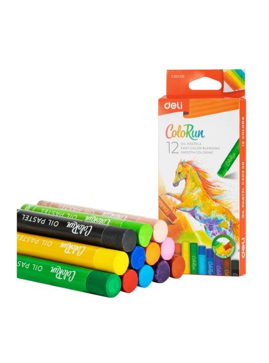 Deli Oil Pastel 12 Colors Assorted EC20200 Main image