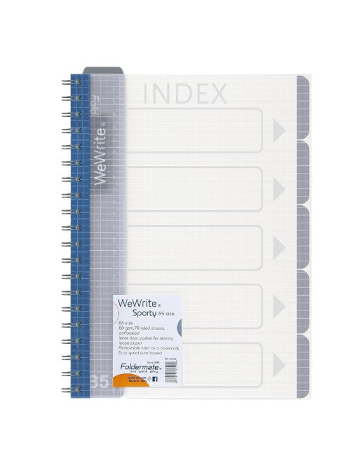 دفتر ملاحظات INDEX 3 للمواد الدراسية، مقاس B5 | 120 ورقة | مثقب، مسطر، 80 غرام/م²، عبوة من 3 دفاتر صورة ثانوية