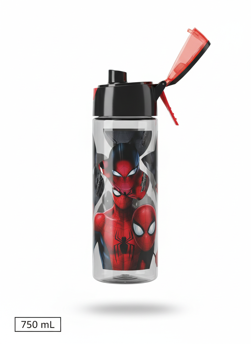 Spider-Man Kids Water Bottle – 750ml Premium Leak-Proof Sports Flask