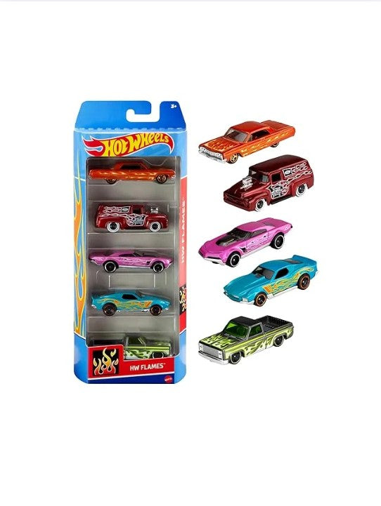 Hot Wheels HW Basic Car 5-Pack Assortment Die-Cast Toy Cars for Kids & Collectors Asst صورة ثانوية