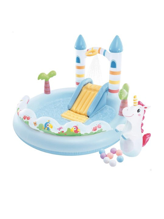 Intex Unicorn Castle Play Center with Water Slide & Sprinkler 56148 الصورة الرئيسية