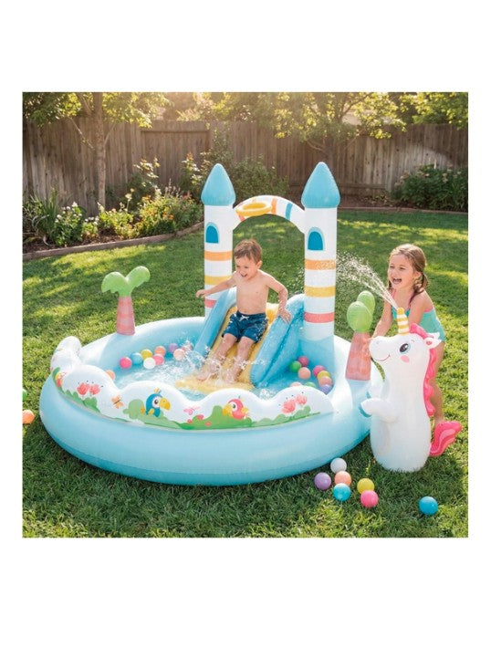 Intex Unicorn Castle Play Center with Water Slide & Sprinkler 56148 صورة ثانوية