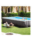Intex Ultra Frame Rectangular Swimming Pool 32ft (975x488x132 cm) Heavy Duty Steel Frame Above Ground Family Pool Set with Filter Pump System SF-25KG