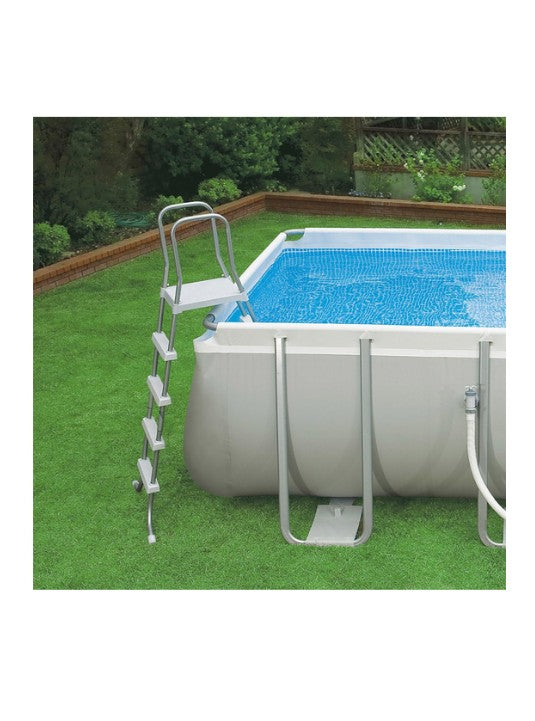 Intex Ultra Frame Rectangular Swimming Pool 32ft (975x488x132 cm) Heavy Duty Steel Frame Above Ground Family Pool Set with Filter Pump System SF-25KG