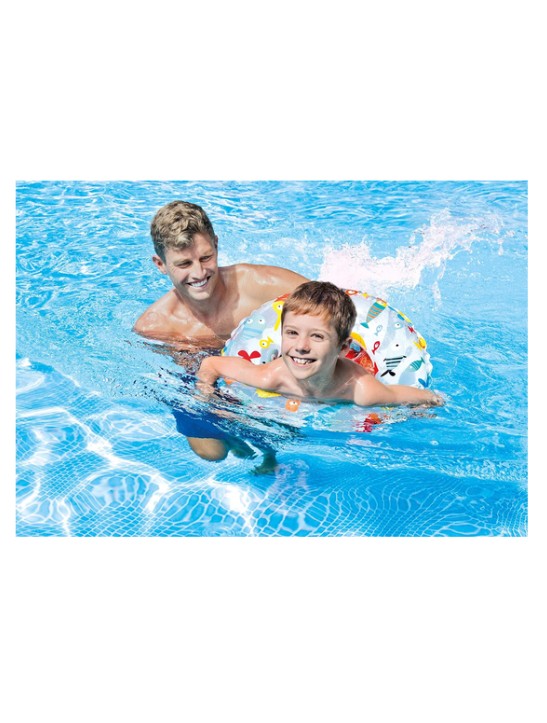 Intex Lively Print Swim Ring 59241 – Assorted Inflatable Pool Float for Kids صورة ثانوية