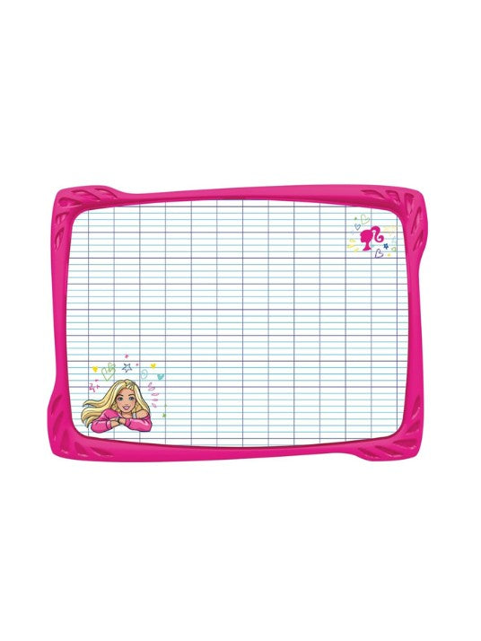 Barbie Double-Sided White Slate Board Set - Erasable, Soft Shatterproof