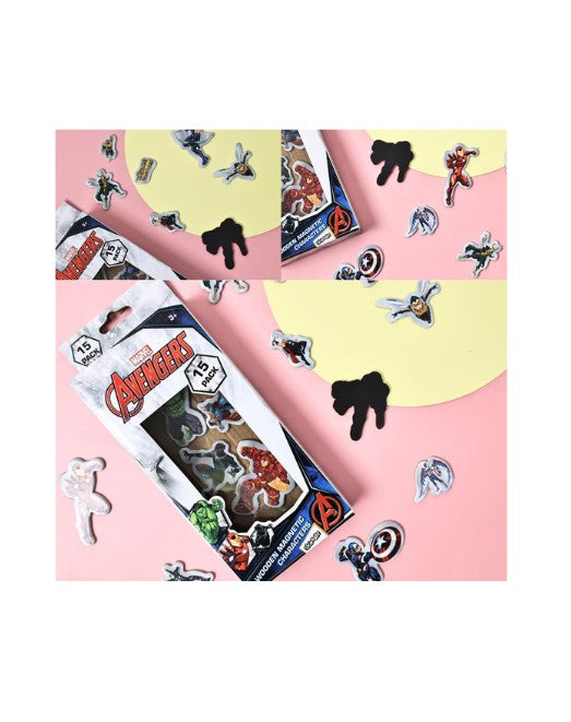 Skoodle Marvel Avengers 15-Pack Wooden Magnetic Characters Set