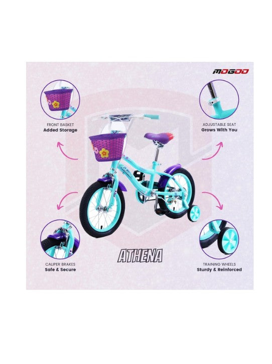 Mogoo Athena Kids Bicycle 12" – Green صورة ثانوية