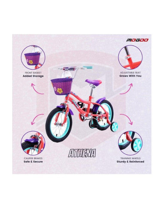 Mogoo Athena Kids Bicycle 12 Inch Peach