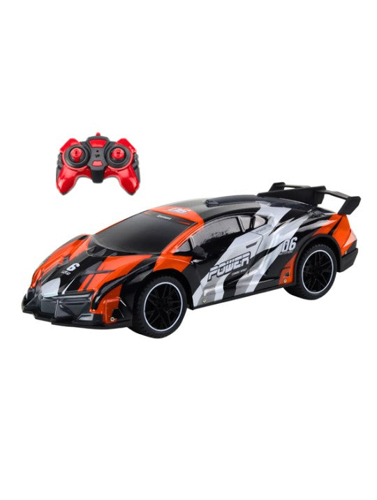 1:10 Gray & Orange High-Speed RC Car 25 km/h 42cm صورة ثانوية
