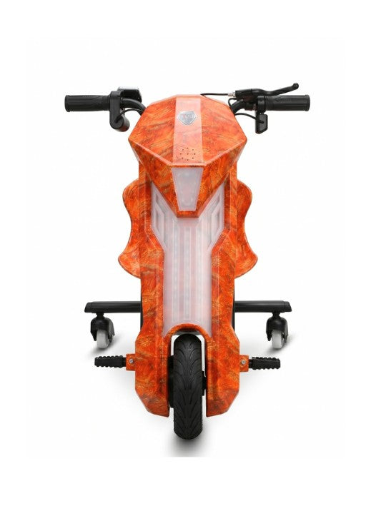 Top Gear Drift Scooter Orange 36V Electric Ride-On for Kids with LED Lights & Bluetooth