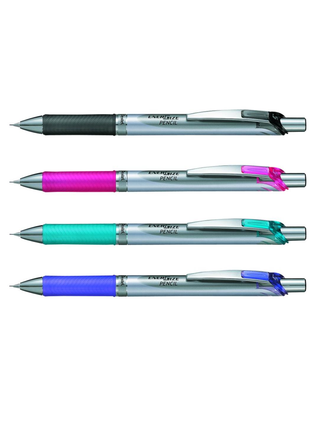 Pentel Mechanical Pencil, Energize, 0.5mm, Silver & Sky Blue