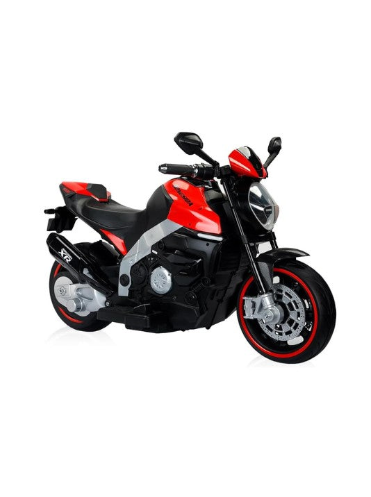 Motorbike Ride-On with Leather Seat & EVA Wheels – Red الصورة الرئيسية
