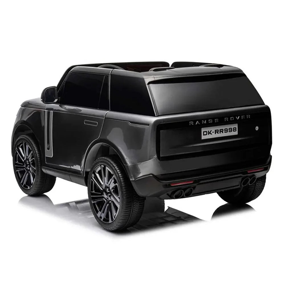 Range Rover 12V Kids Electric Ride-On SUV with Remote Control, Dual Motors, LED Lights, MP3/USB Music & Openable Doors (Ages 3+), Gray