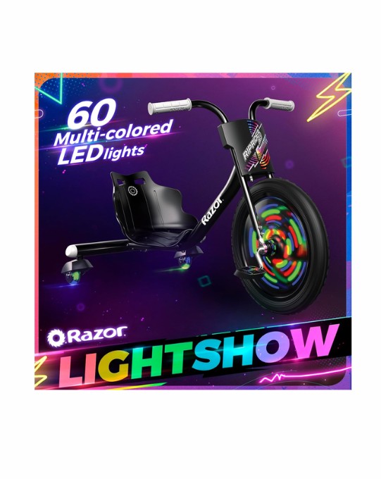 Razor RipRider 360 Lightshow Drift Trike with LED Wheels