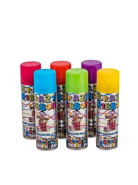 Crazy Ribbon Spray – Colorful Party String Spray - Asst 1 Piece Main image