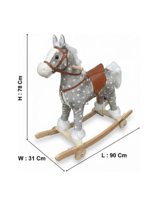 Kids Rocking Horse with Wooden Base