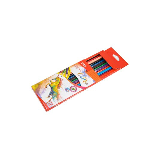 Deli Colo Run Colored Pencils – 12 Pieces