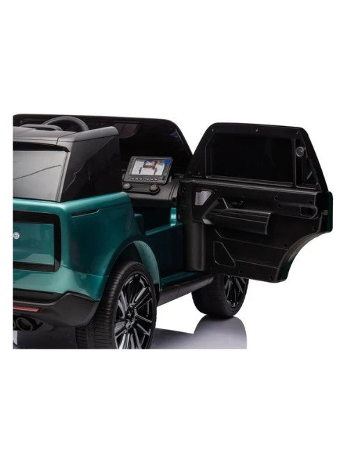 Range Rover 12V Kids Electric Ride-On SUV with Remote Control, Dual Motors, LED Lights, MP3/USB Music & Openable Doors (Ages 3+), Green