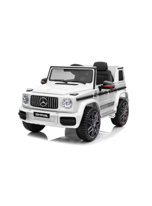 Mercedes‑Benz AMG G63 Kids Ride-On Car 12V – White | EVA Wheels & Leather Seat
