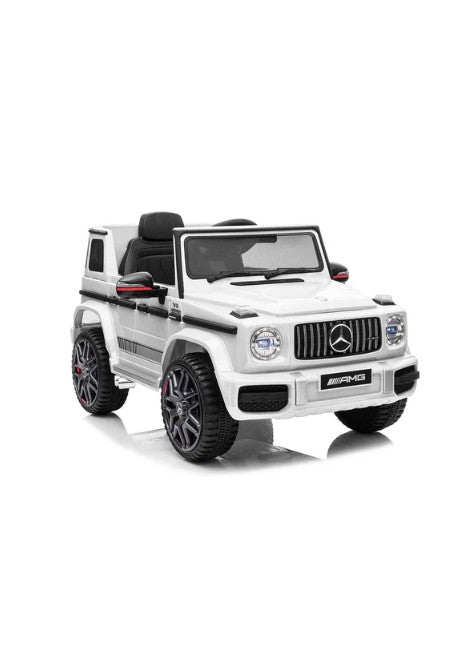 Mercedes‑Benz AMG G63 Kids Ride-On Car 12V – White | EVA Wheels & Leather Seat Main image