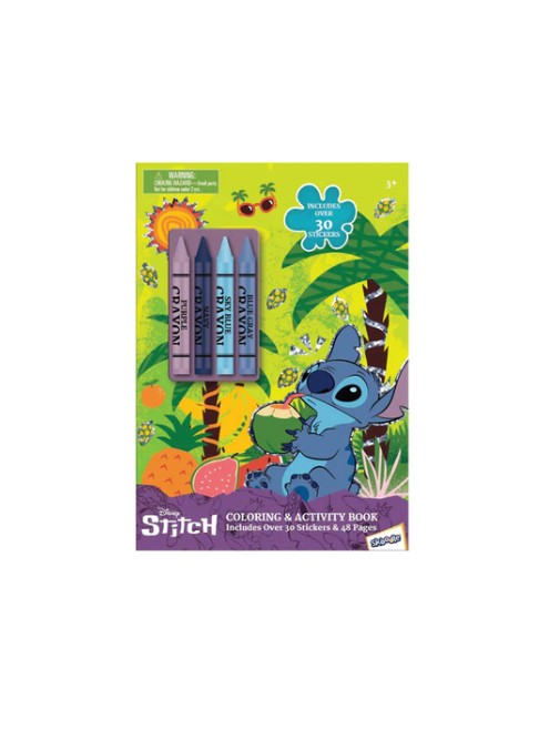 Stitch Coloring & Activity Book with Crayons الصورة الرئيسية