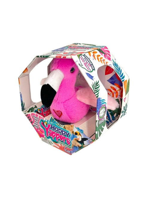 Happy Yappers Flamingo Interactive Talking, Singing & Flapping Plush Bird الصورة الرئيسية