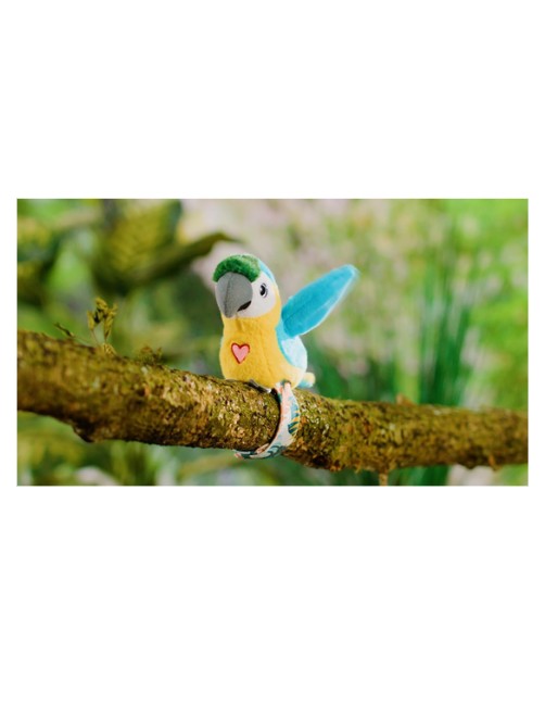 Happy Yappers Blue Parrot Interactive Talking, Singing & Flapping Plush Bird