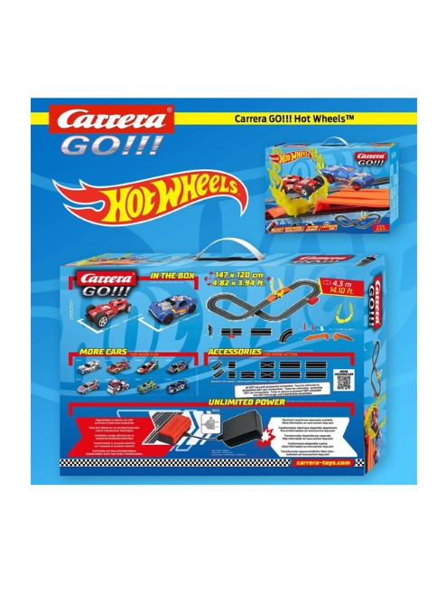 Carrera GO ! Hot Wheels Battery Operated Slot Car Racing Set 20063517 – 1:43 Scale Track with Loop & Jump Ramp, 2 Cars Included, Portable Racing Fun for Kids 5+