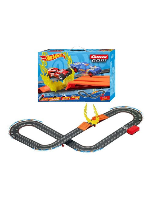 Carrera GO ! Hot Wheels Battery Operated Slot Car Racing Set 20063517 – 1:43 Scale Track with Loop & Jump Ramp, 2 Cars Included, Portable Racing Fun for Kids 5+