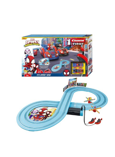 Carrera  Spidey “It’s Spidey Time!” Slot Car Racing Set 20063049 – 1:50 Scale Battery Operated Track, 2 Cars Included, Kids 3+ الصورة الرئيسية